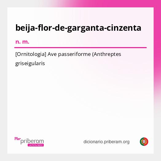Significado de beija-flor-de-garganta-cinzenta